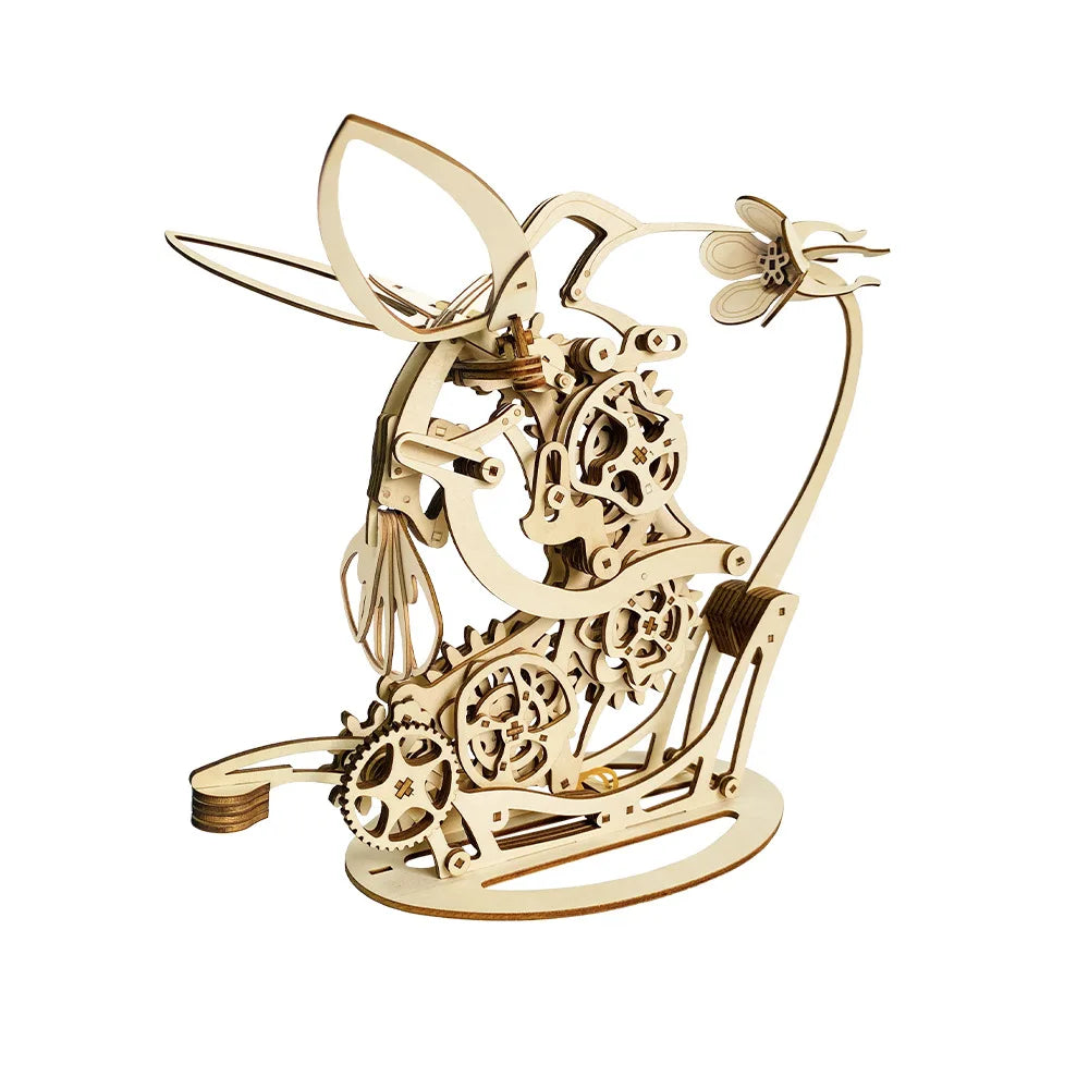 Mechanical Hummingbird Puzzle 3D Three-Dimensional Wooden Ornaments DIY Handmade Graffiti Educational Toy Model Desktop Ornament