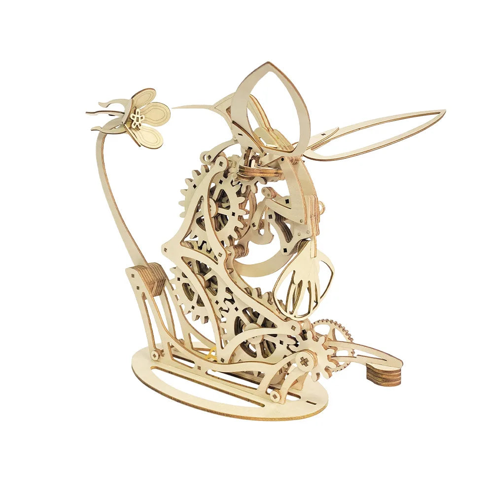 Mechanical Hummingbird Puzzle 3D Three-Dimensional Wooden Ornaments DIY Handmade Graffiti Educational Toy Model Desktop Ornament